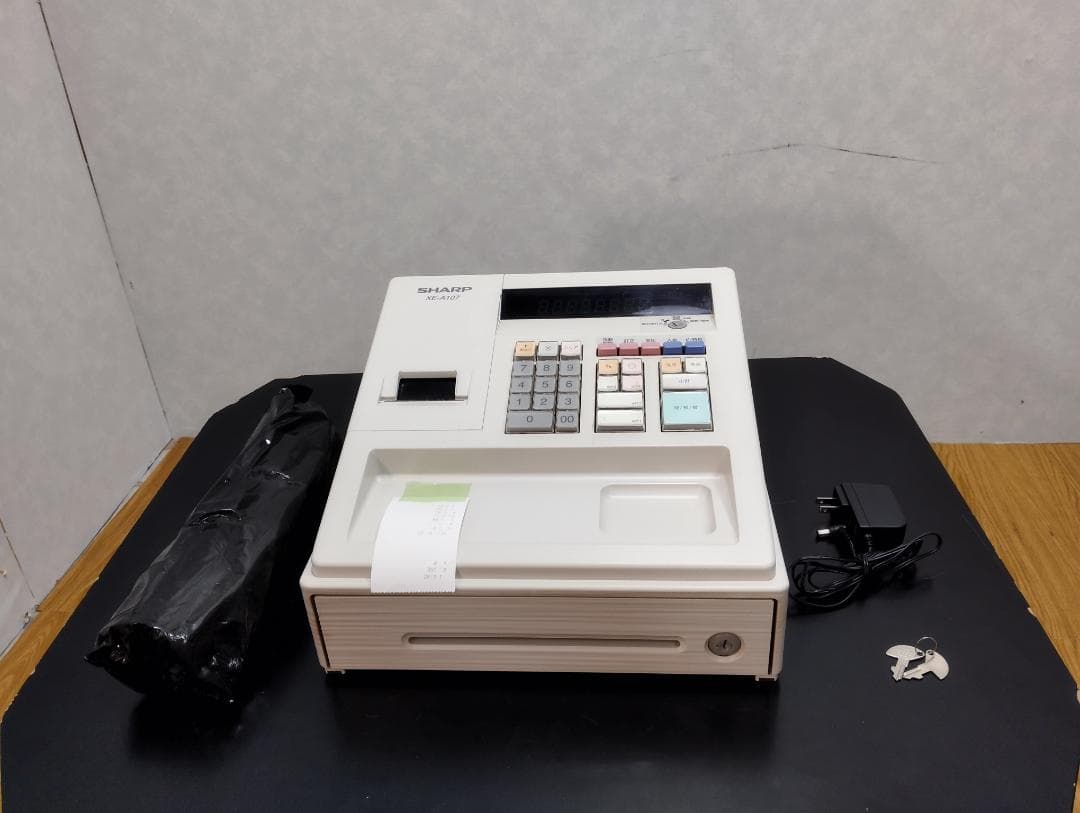 Y♢542 シャープ レジスター XE-A107 Amazon | シャープ 電子レジスタ 4部門 ホワイト系 XE-A107-W