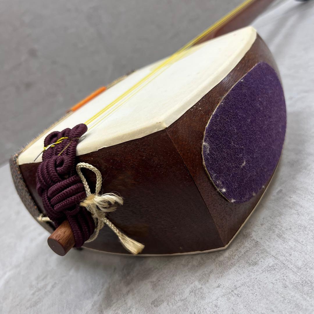 初心者おすすめ 細棹長唄三味線 正寸 和紙胴 木撥 駒 レザーハード