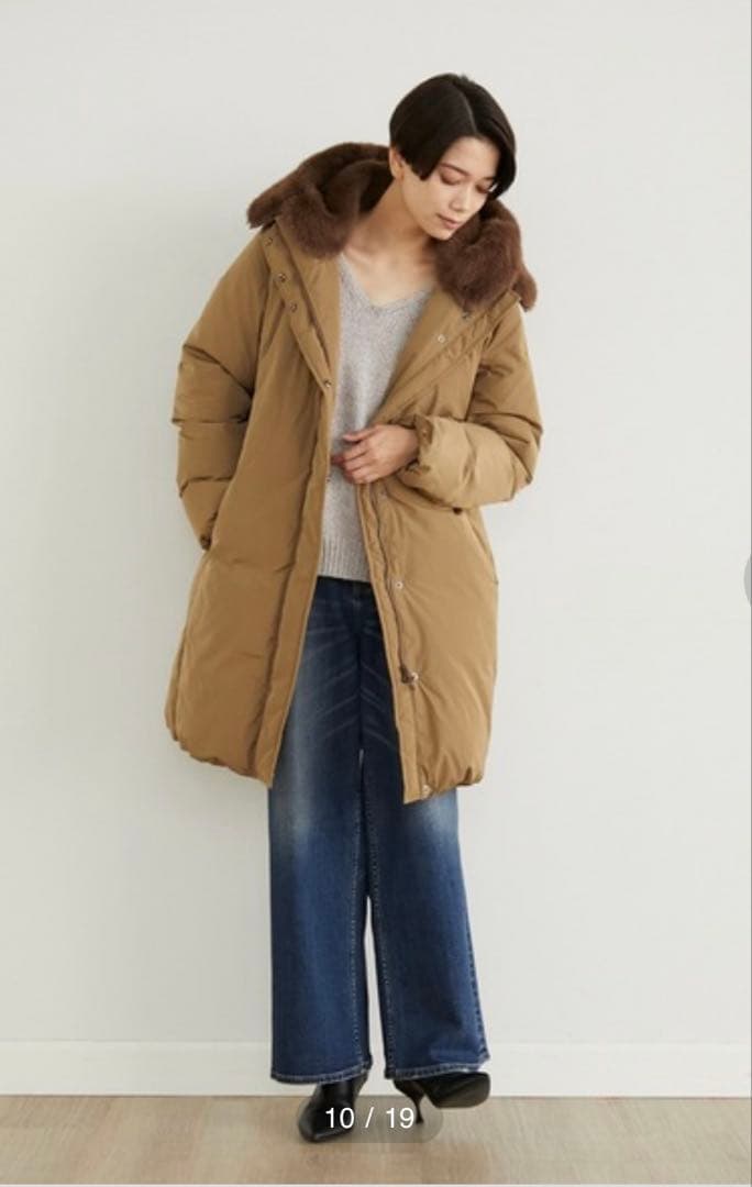 IND イネド《VERY掲載》エコファーフード2WAYダウン《Re:DOWN》