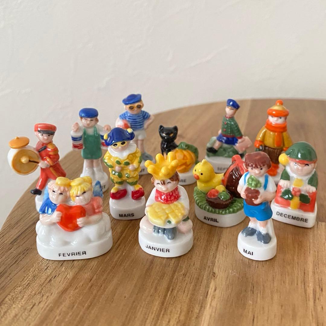 【匿名配送】ヴィンテージ　フェーブ　ヨーロッパ　12ヶ月のフェーブ フランス フェーブ・フェーヴ | べるりんのーと ANTIQUE & VINTAGE