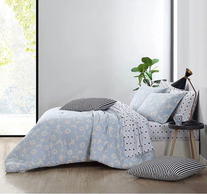 マリメッコ 布団カバー 枕カバー セット シングル twin ブルー - メルカリ