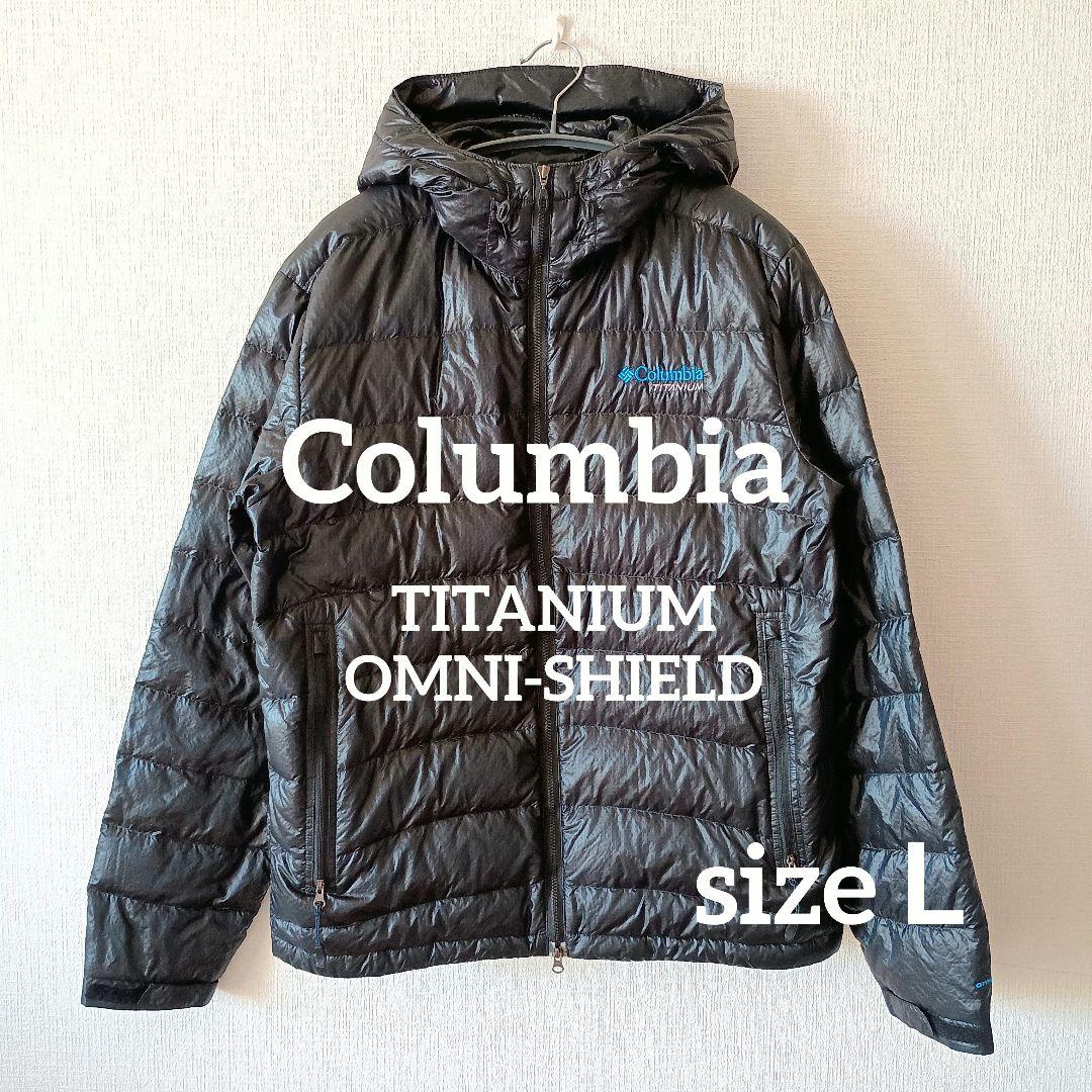 美品】Columbia ダウンジャケット チタニウム オムニシールド 黒 L