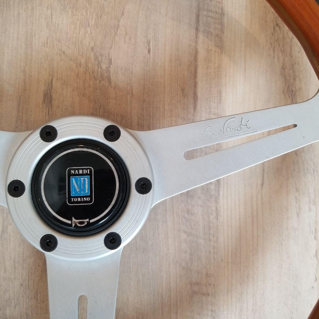 NARDI☆ナルディクラシックVITEウッドステアリング/シルバースポーク