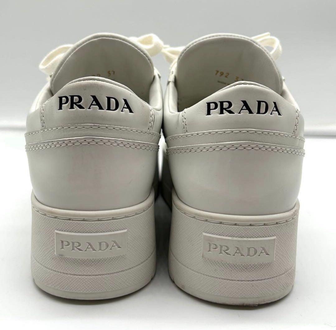 正規品 美品 PRADA ダウンタウン ボールド スニーカー 厚底 三角ロゴ