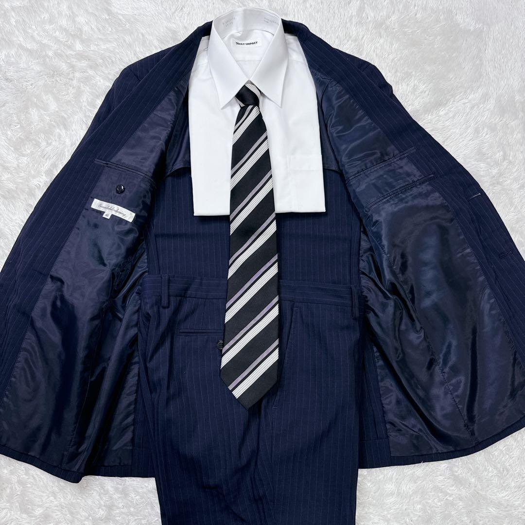 グリーンレーベルリラクシング ストライプ スーツ セットアップ