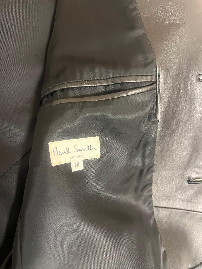 Paul Smith ポールスミス 羊革 レザージャケット ブラック Mサイズ