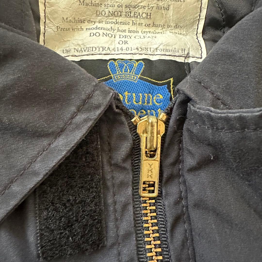 【状態良好】97s U.S.NAVY UTILITY JACEKT ブラック L