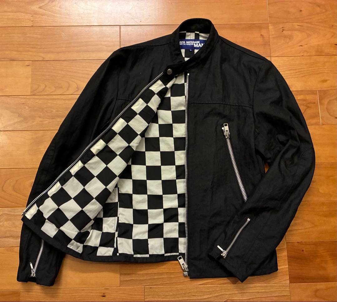 JUNYA WATANABE ジュンヤワタナベ ハの字ライダース　黒　S JUNYA WATANABE（ジュンヤワタナベ）の「Junya Watanabe Leather