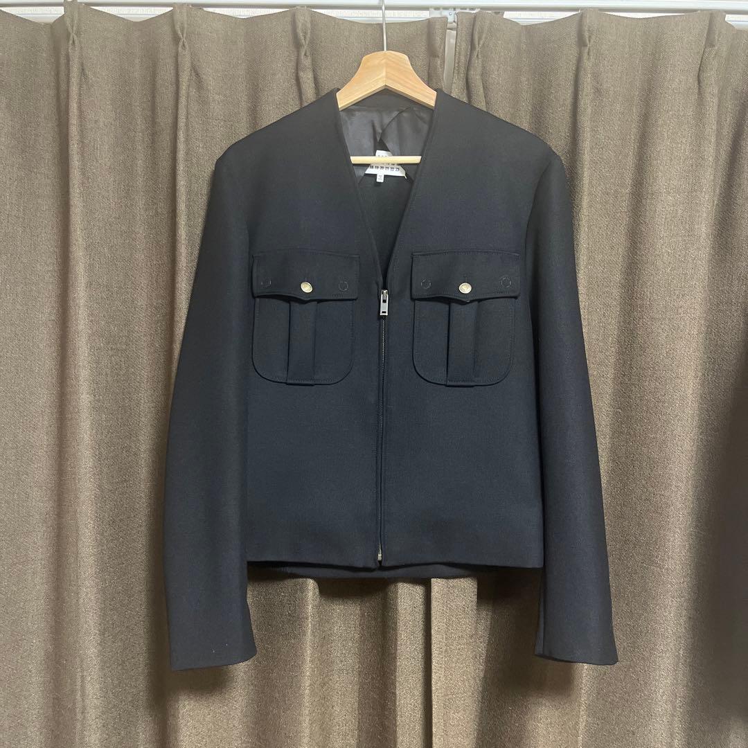 マルジェラ　ノーカラージャケット　ブラック メゾンマルジェラのノーカラージャケット【YouTube解説付き】 | HUES