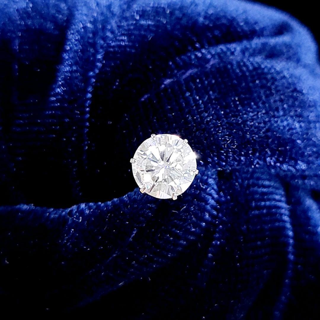 ギラギラ！0.56ct ダイヤモンド SI GOOD PT 一粒 片耳 ピアス