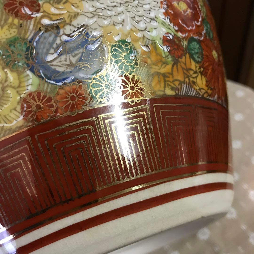 ☆ ウッドストック様専用になります 骨董 九谷焼【九谷清峰】花詰 壺