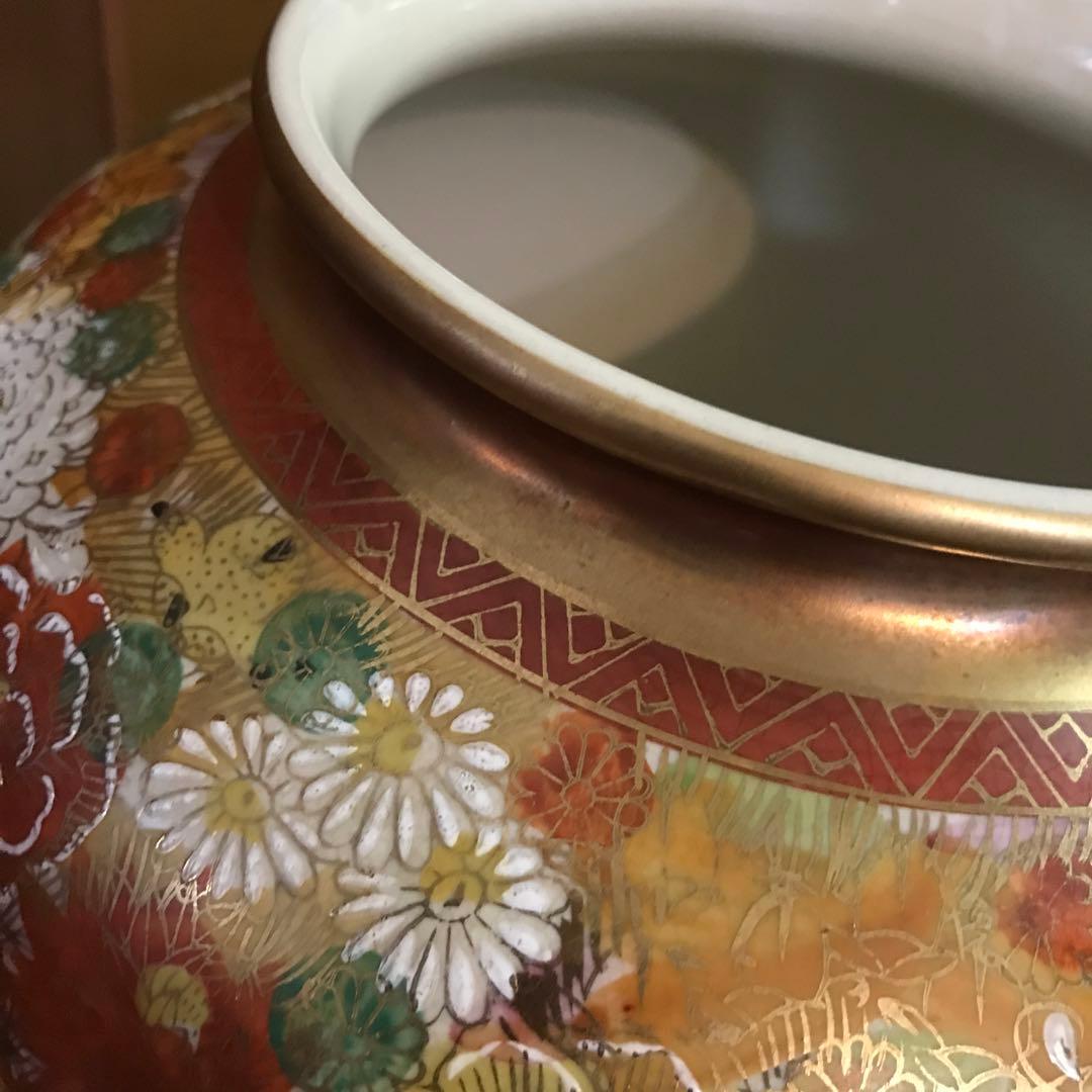 ☆ ウッドストック様専用になります 骨董 九谷焼【九谷清峰】花詰 壺