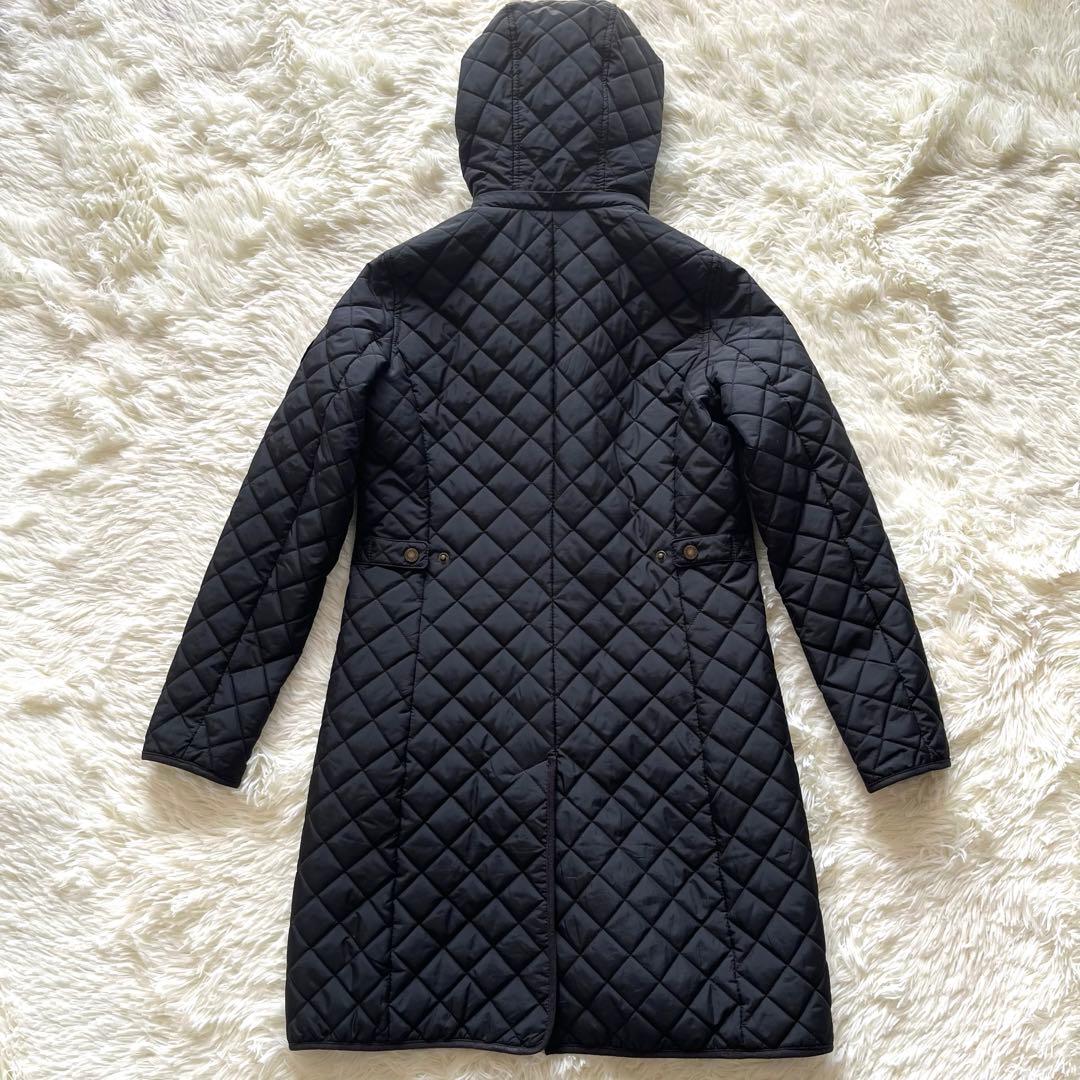 ラルフローレン ロングダウンコート フード 2way 黒 チェーン