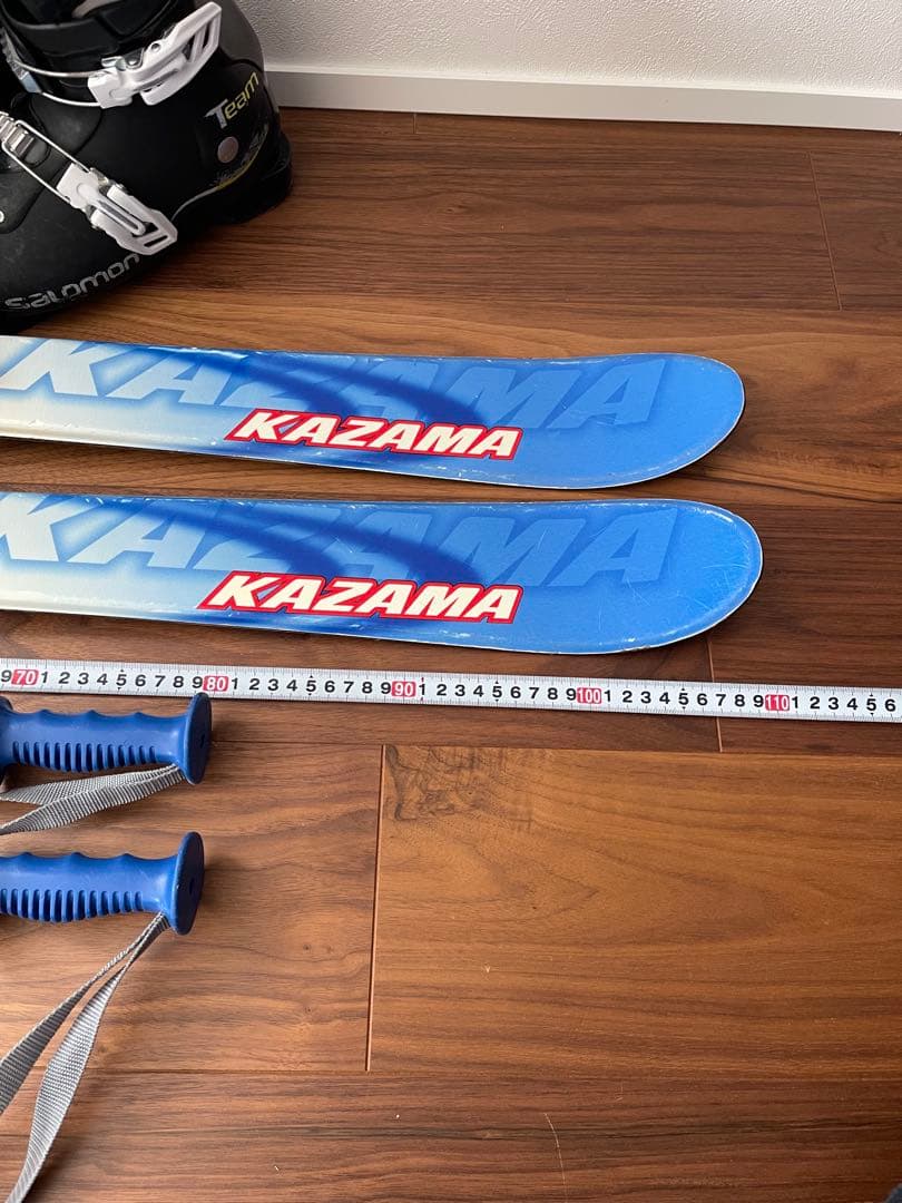 KAZAMA スキー板110㎝ Salomon ブーツ ストック セット 子供用 - メルカリ