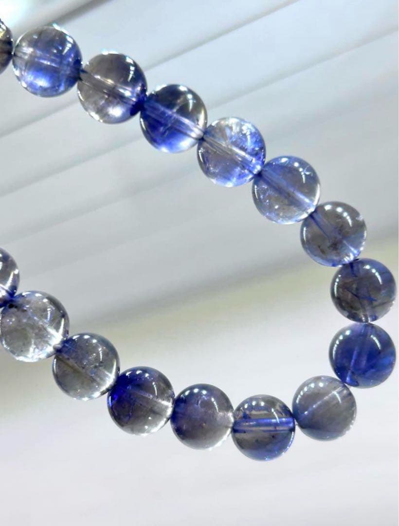 ス*⚡様 天然石 高品質 アイオライト ブレスレット 9.4mm