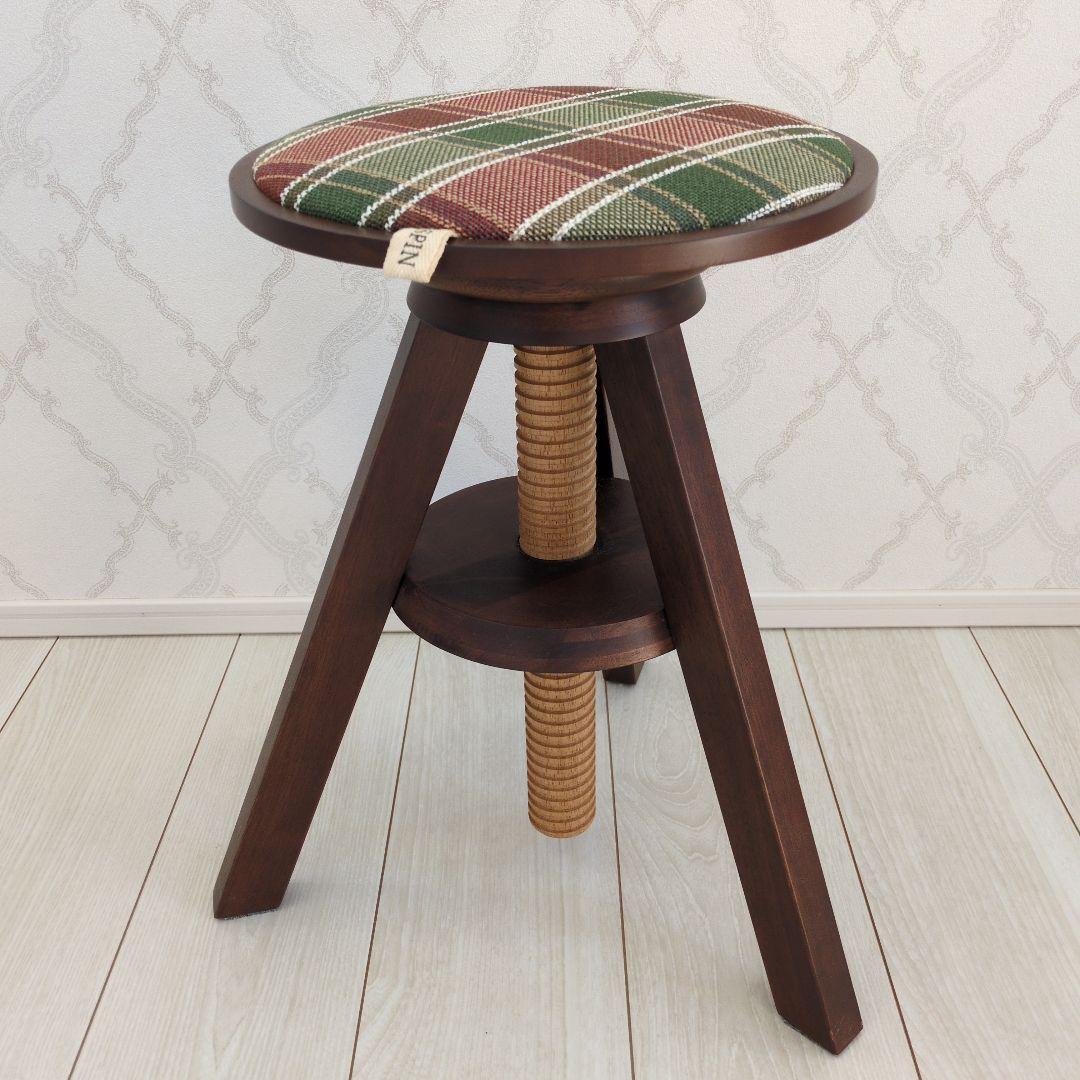 中古　スツール　３脚　チェック　椅子　木 楽天市場】家具 椅子 木製 スツール 古木 チェア 椅子 イス ブラウン