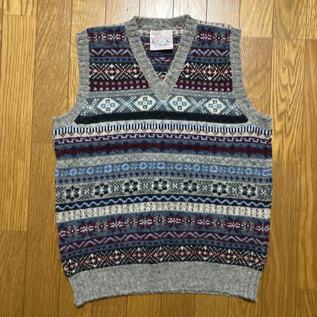 Jamieson's フェアアイル柄 Vネックベスト M - メルカリ