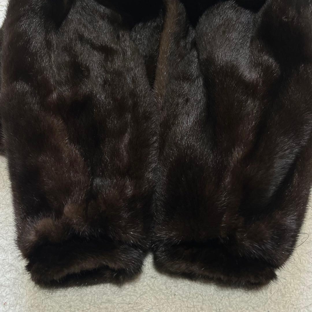 クロップド丈 グラマミンク リアルファーコート 本毛皮 艶◎ なめし