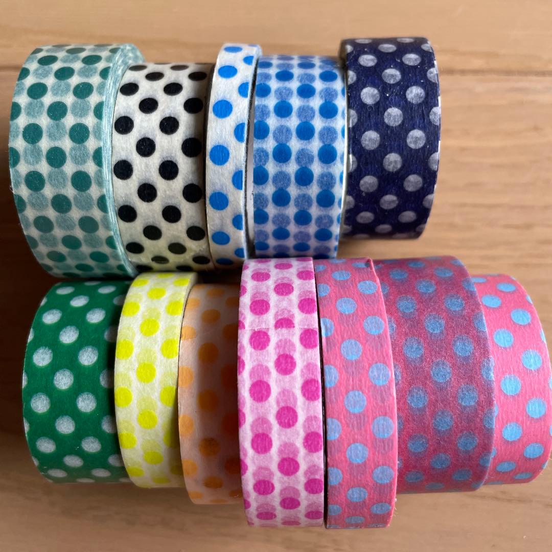 カモ井加工紙　mt 水玉　ドット　マスキングテープ　匿名発送　ドット　スプリング カモ井加工紙/KAMOI】mtマスキングテープ/ドット・スプリング