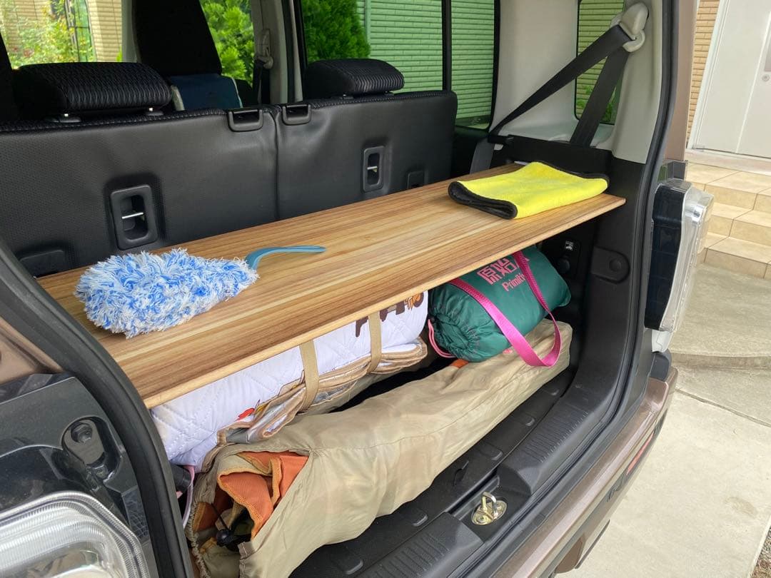 新型ハスラー用ラゲッジボード 静音版 木製 ワイドタイプ 塗装済み