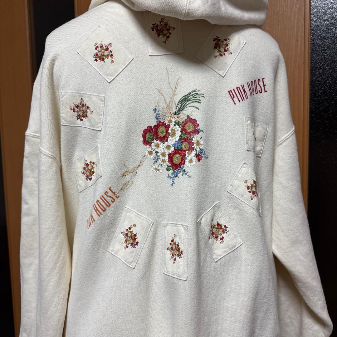 ピンクハウス ジップホワイトパーカー Lサイズ 貴重 レア 美品 - メルカリ