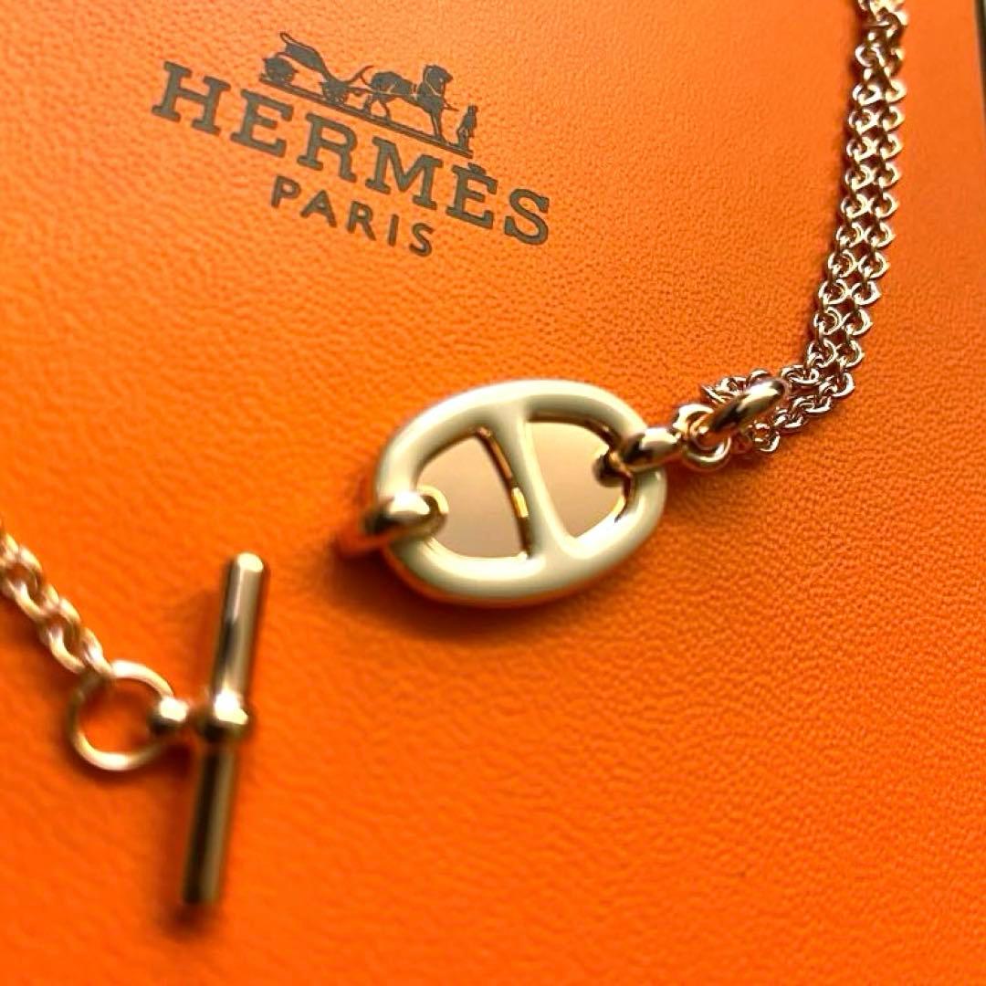 新品未使用 エルメス ミニマイヨン PM ネックレス クレーム ピンク