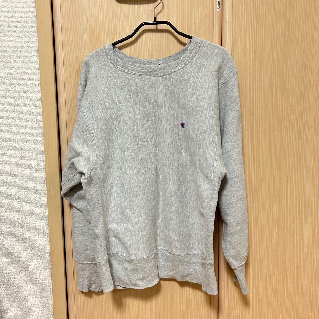 80s チャンピオン　リバースウィーブ　トリコ　USA製　グレー Mサイズ 80s USA製 Championチャンピオン 無地 目無し リバースウィーブ