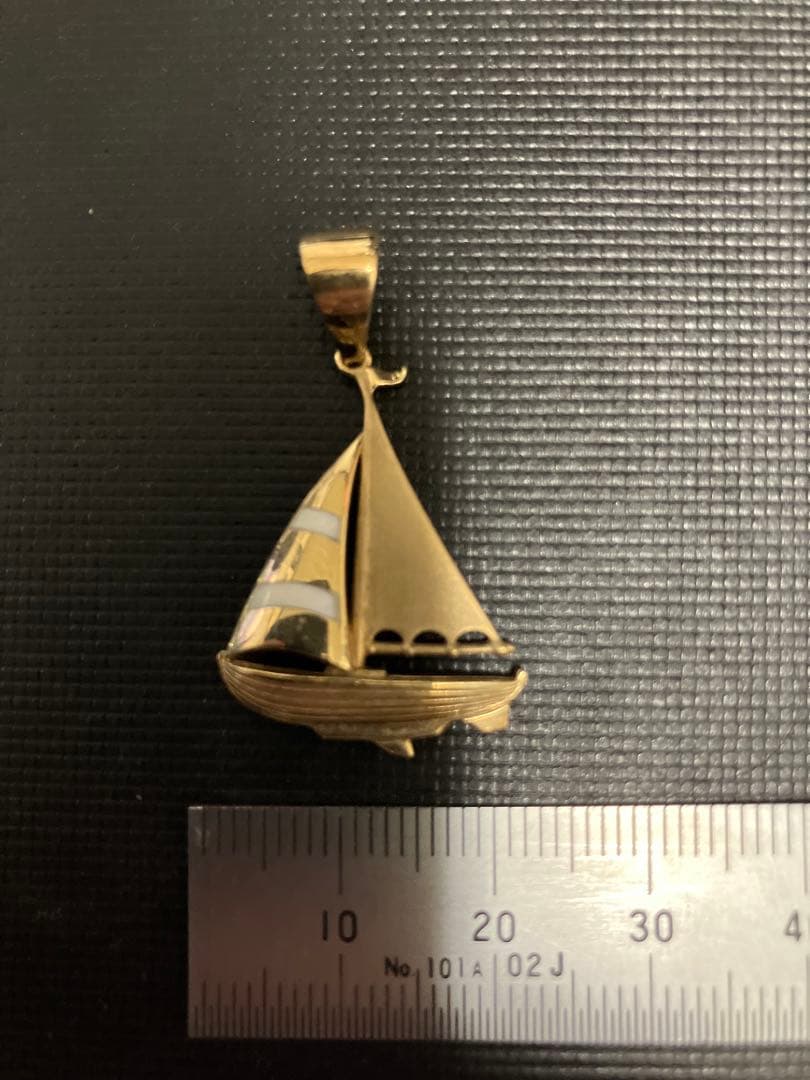 AVALANCHE アヴァランチ　ネックレス　トップ　ヨット　k10 10K AVALANCHE アバランチ 10K イエローゴールド ナンバーネックレス 7