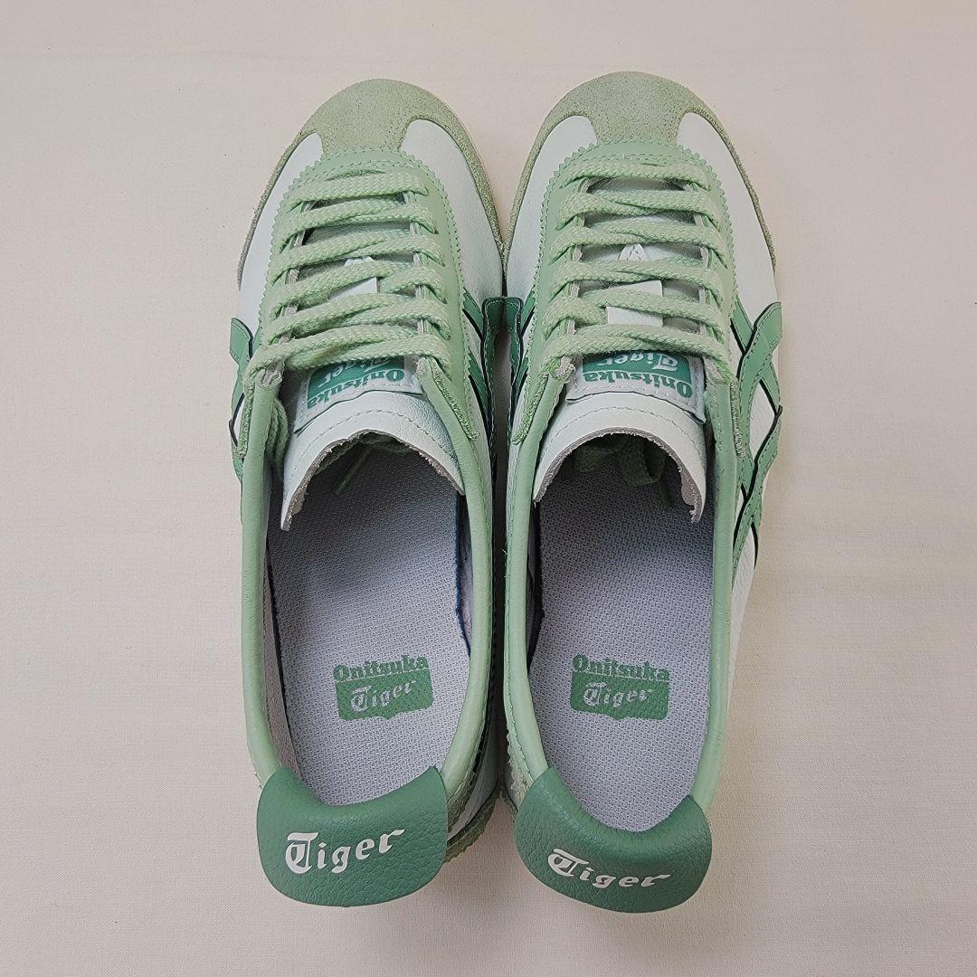 オニツカタイガー メキシコ66 レザー グリーン 24.5cm