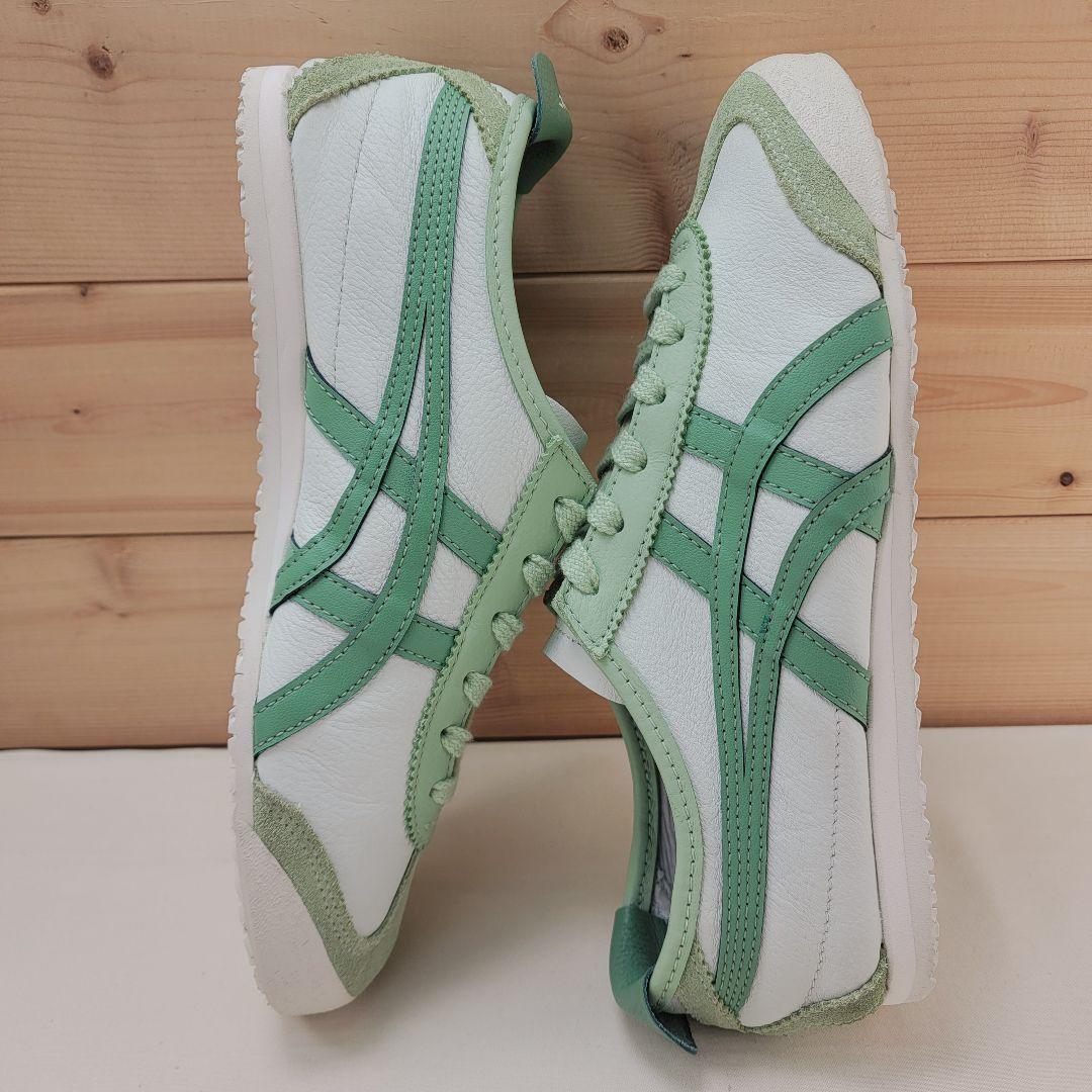 オニツカタイガー メキシコ66 レザー グリーン 24.5cm