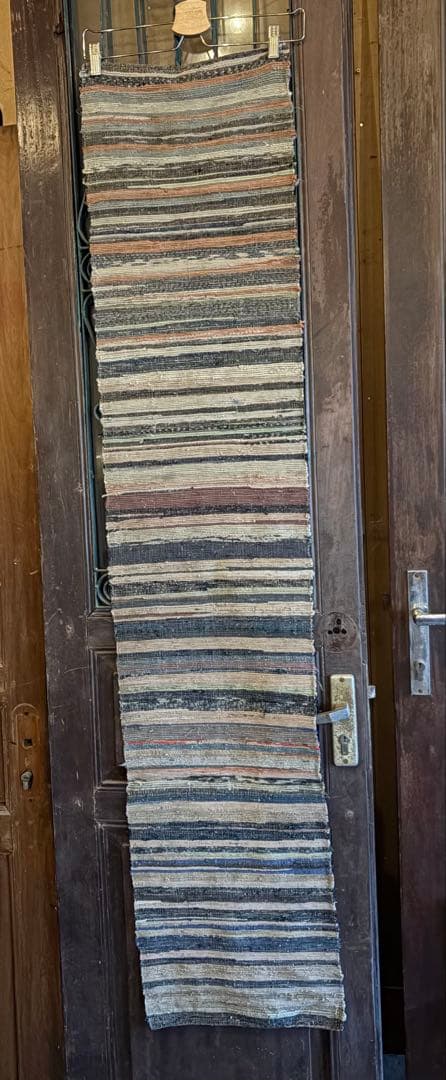 古布 裂織 34×163cm ボロ　アンティーク　ヴィンテージ　裂き織り 美術・骨董 加賀 古布 裂き織 作品一覧 | iichi 日々の暮らしを