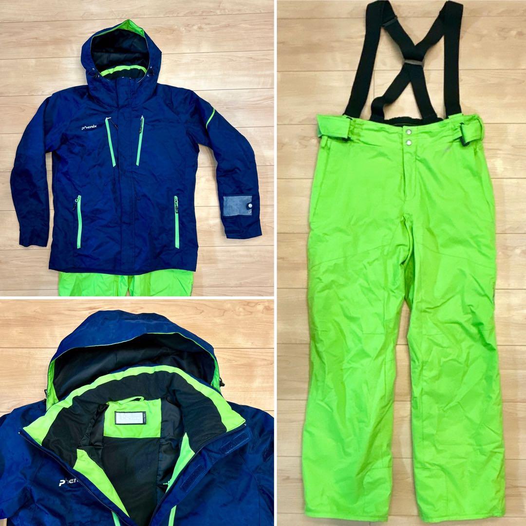 ☆値下げ☆Phenix スキーウェア サイズXLネイビー/グリーン MENS】スキーウェア アウタージャケット トップス Thunderbolt Jacket
