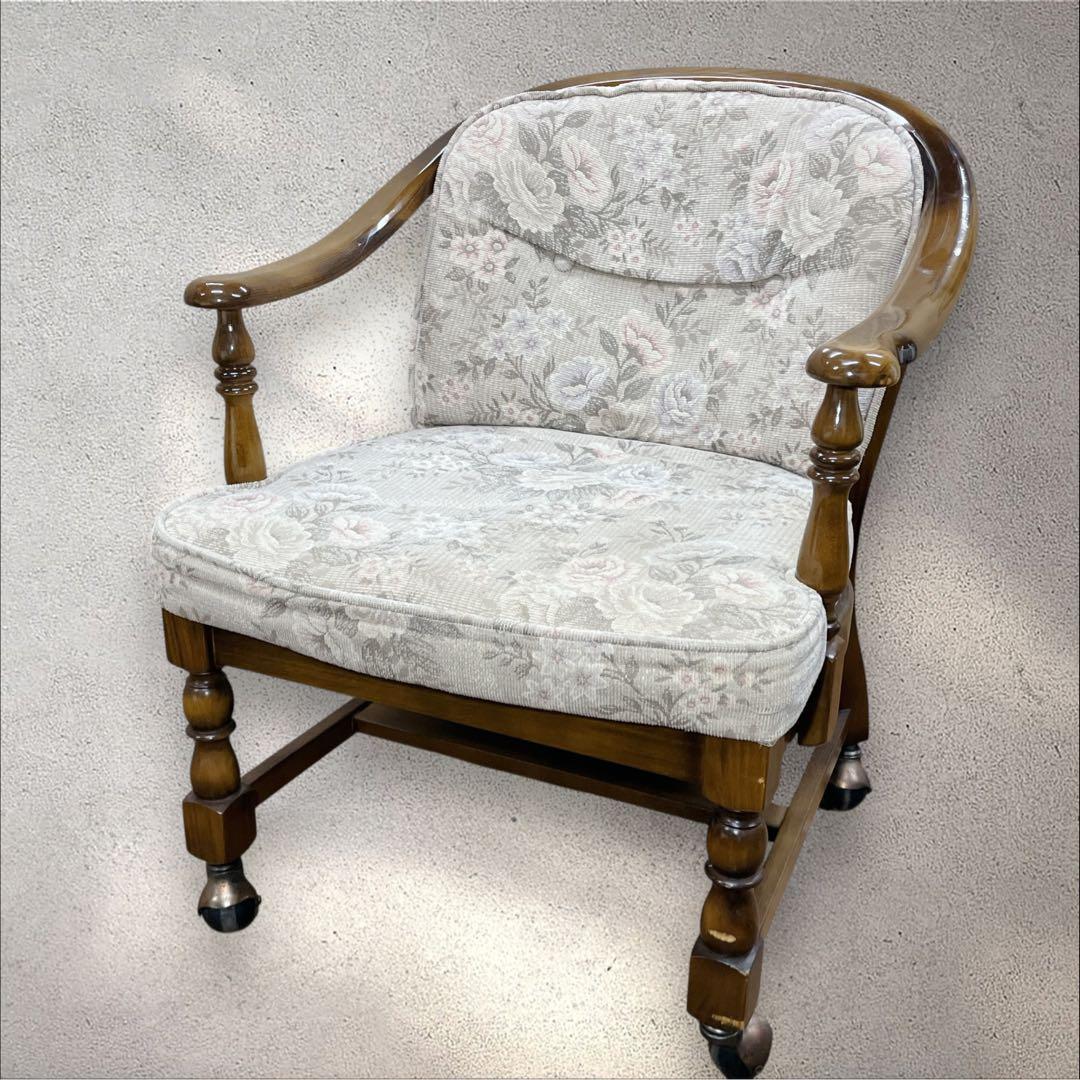 カリモク コロニアルアームチェア レトロ ソファ KARIMOKU ① - メルカリ