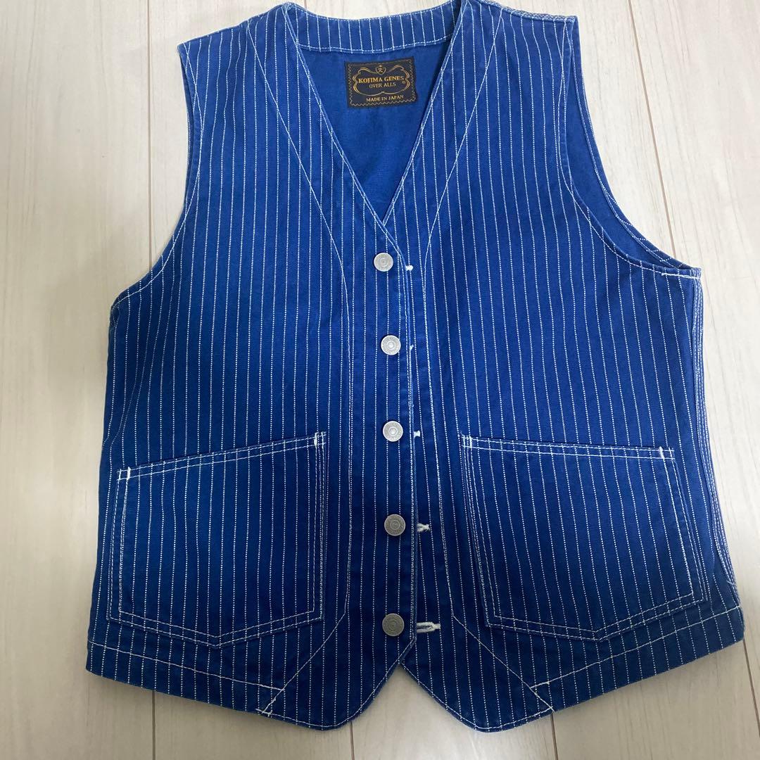 KOJIMA GENES ストライプ ベスト 楽天市場】児島ジーンズ KOJIMA GENES ベスト 日本製 メンズ ダブル
