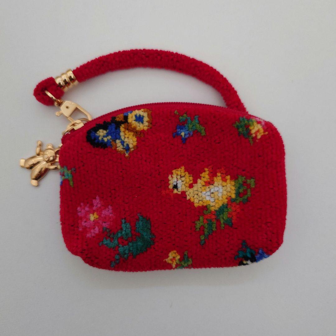 美品 FEILER フェイラー ハイジ レッド サイドポーチ - メルカリ