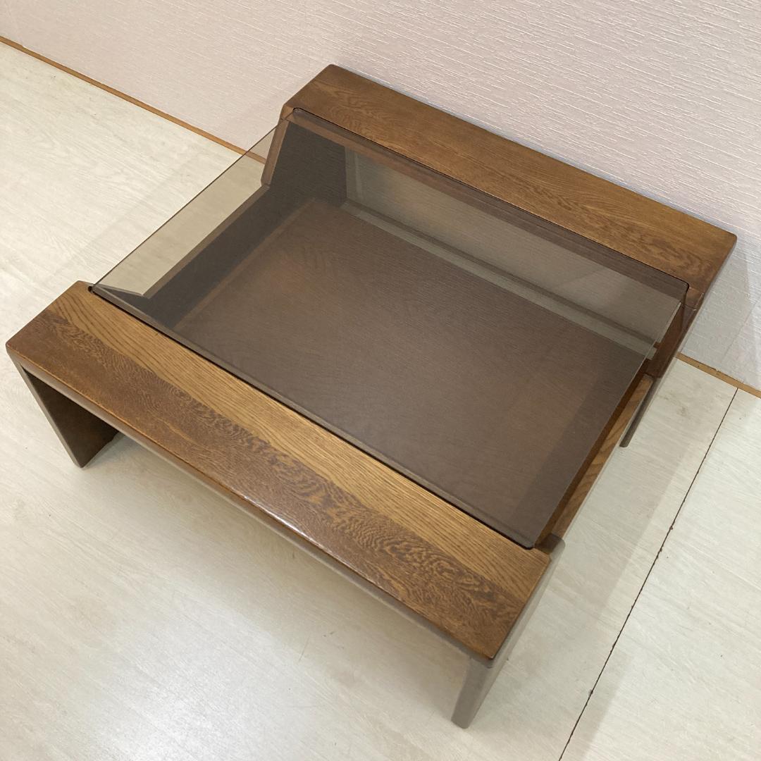 カリモク】ガラステーブル センターテーブル ローテーブル リビング