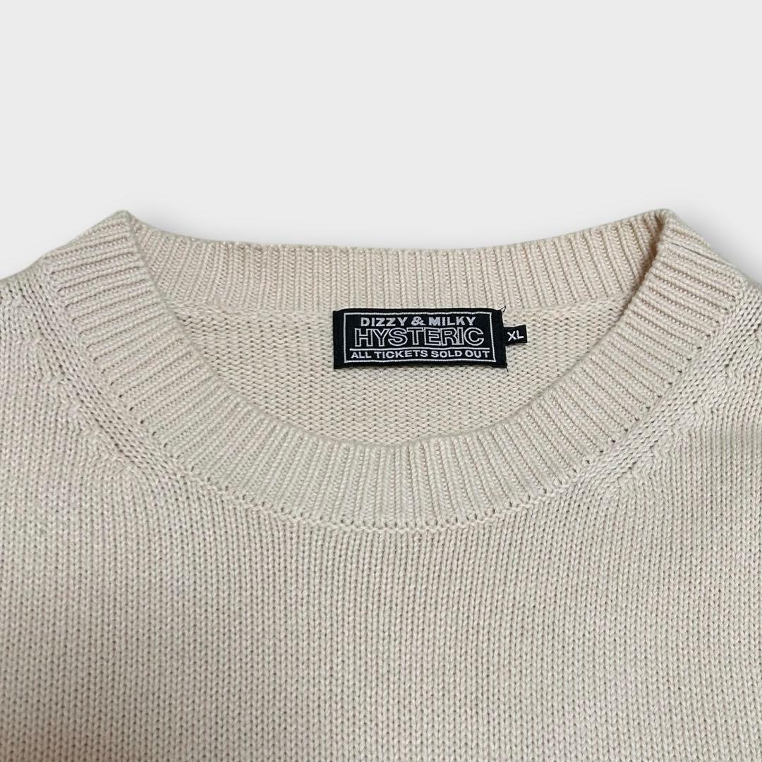 《コムドットやまと着用》ヒステリックグラマー　フラワー ガール ロゴ セーター