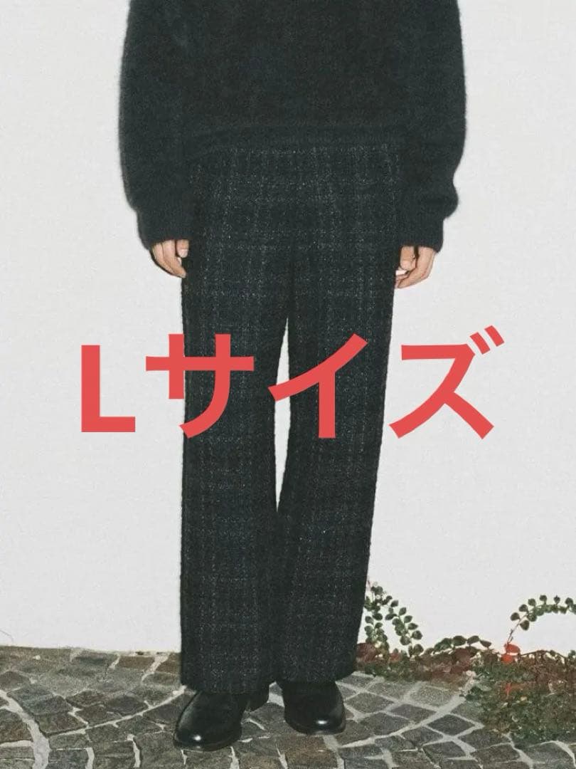 LIDNM ALPACA SILK TWEED TROUSERS Lサイズ - メルカリ