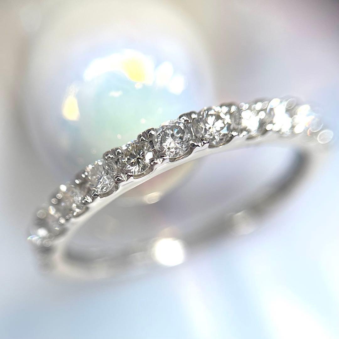 良質天然ダイヤモンド　0.50ct PT950 エタニティリング