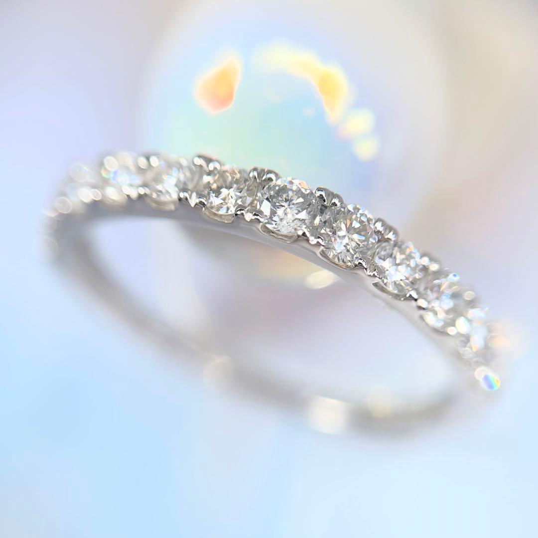 良質天然ダイヤモンド　0.50ct PT950 エタニティリング