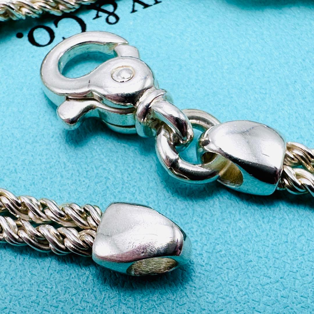 Tiffany センターノット ダブルロープ シルバー ブレスレット Ag925