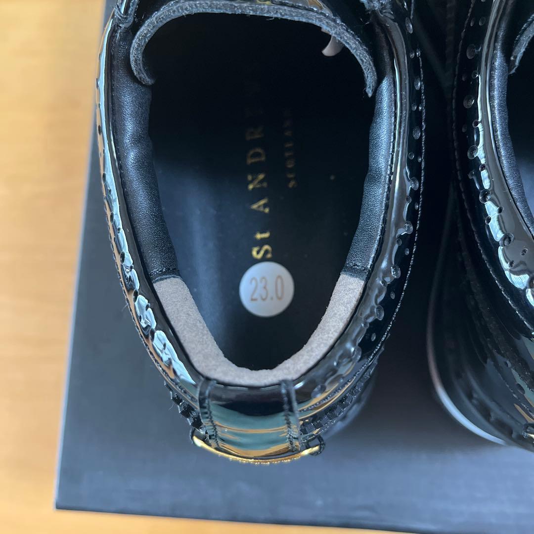 【新品未使用】ST ANDREWS ゴルフシューズ 23.0cm ブラック　厚底