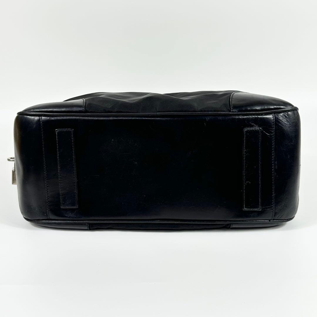 00AW PRADA レザーナイロンボストンバッグ 黒 3角ロゴ - メルカリ