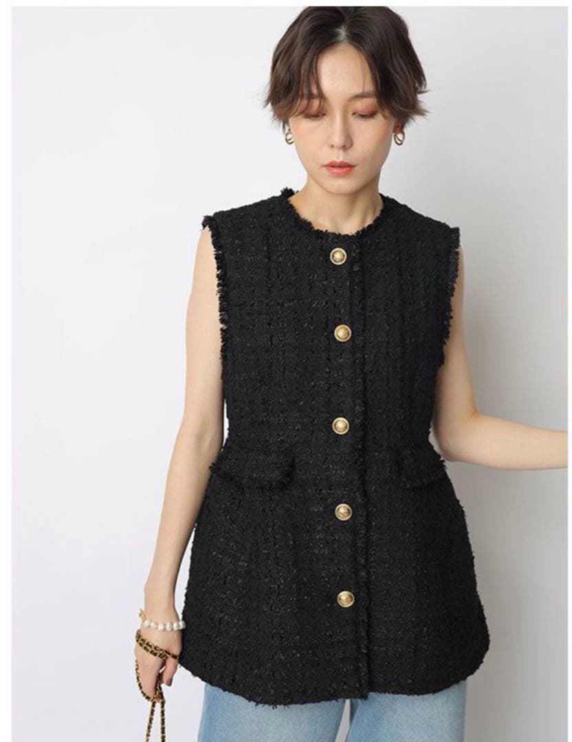 Arpege story アルページュストーリー ツイードペプラムジレ - メルカリ