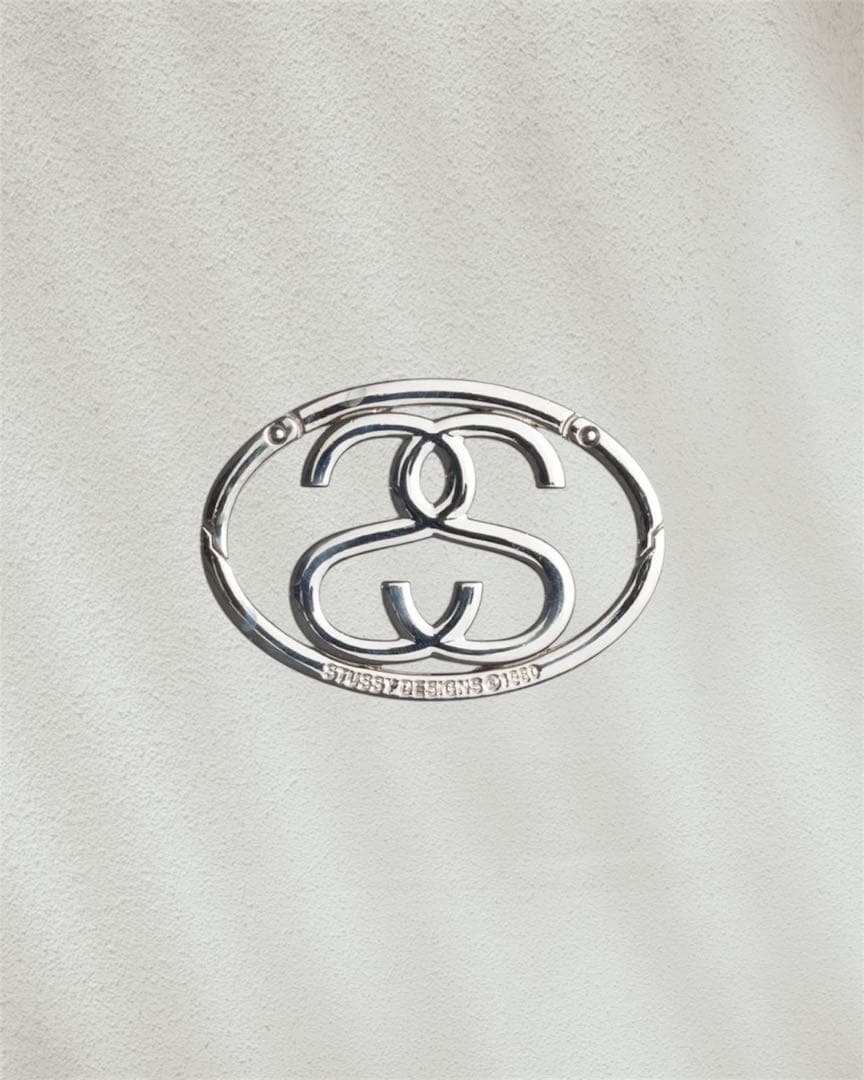 Stussy SS LINK CARABINER Silver カラビナ ⑤ org.jpg