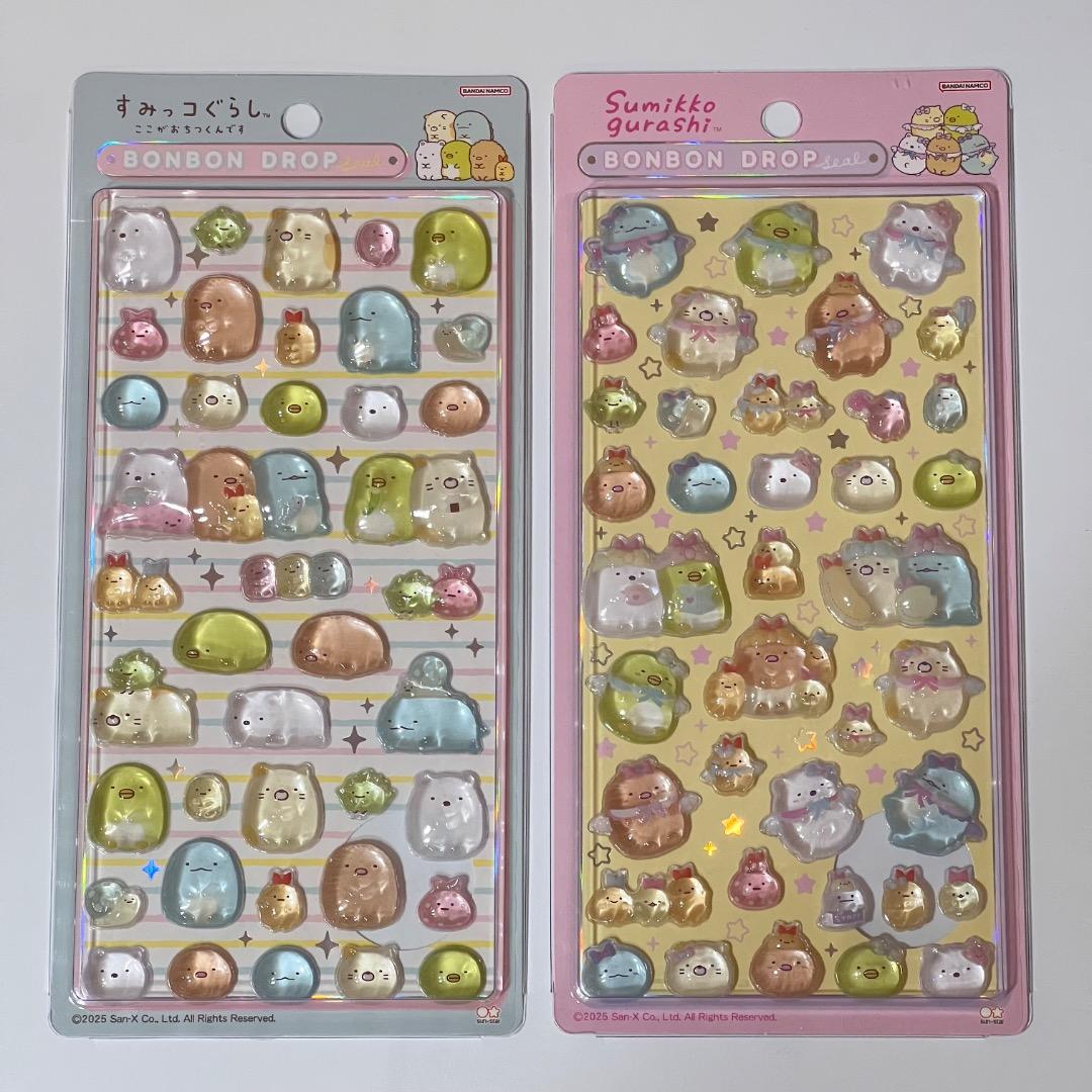 正規品⭐︎ボンボンドロップシール すみっコぐらし ピンク ブルー 2種セット 大人気！ボンボンドロップシールにすみっコぐらしが登場！ すみっコ