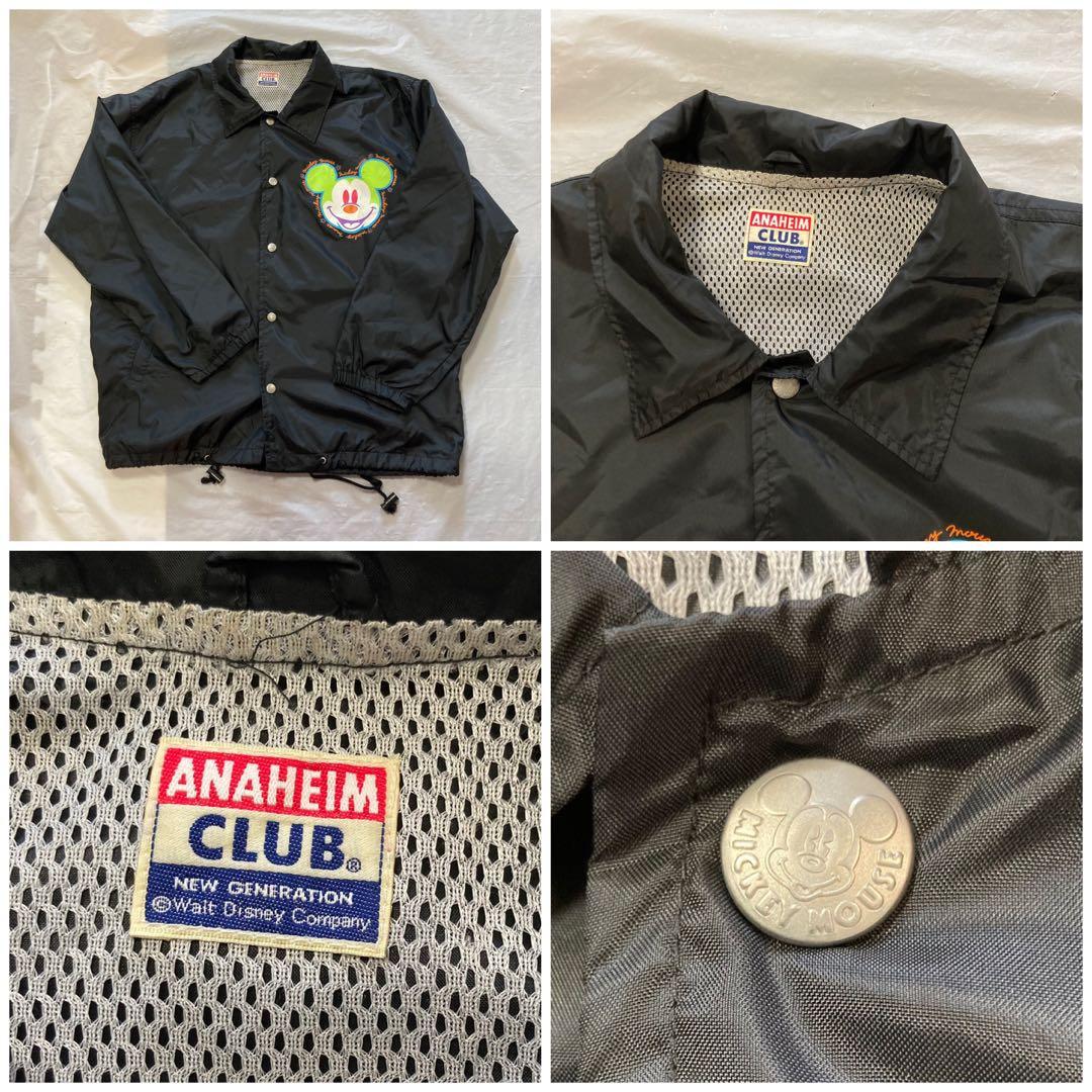 アナハイムクラブDisneyディズニーミッキーナイロンコーチジャケット