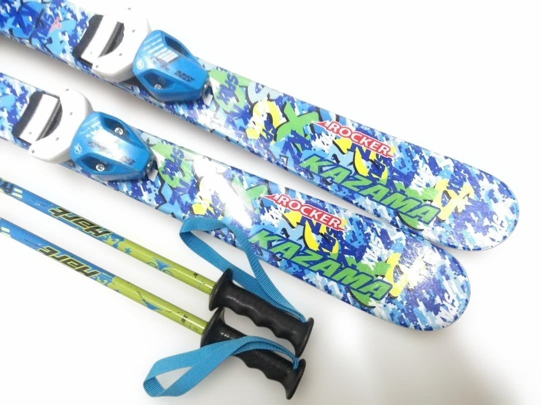 キッズジュニアスキー4点セット カザマ 96cm ロシニョール 17.5cm