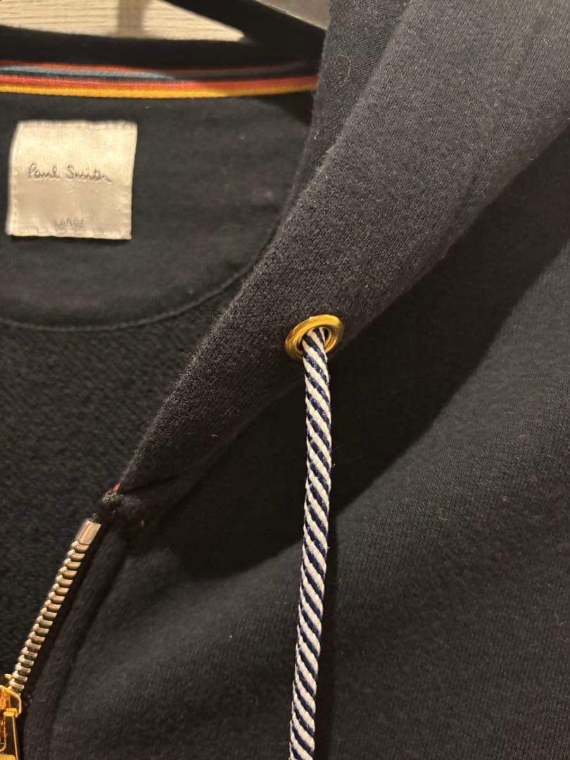 Paul Smith フルジップパーカー マルチストライプ L 黒 ブラック
