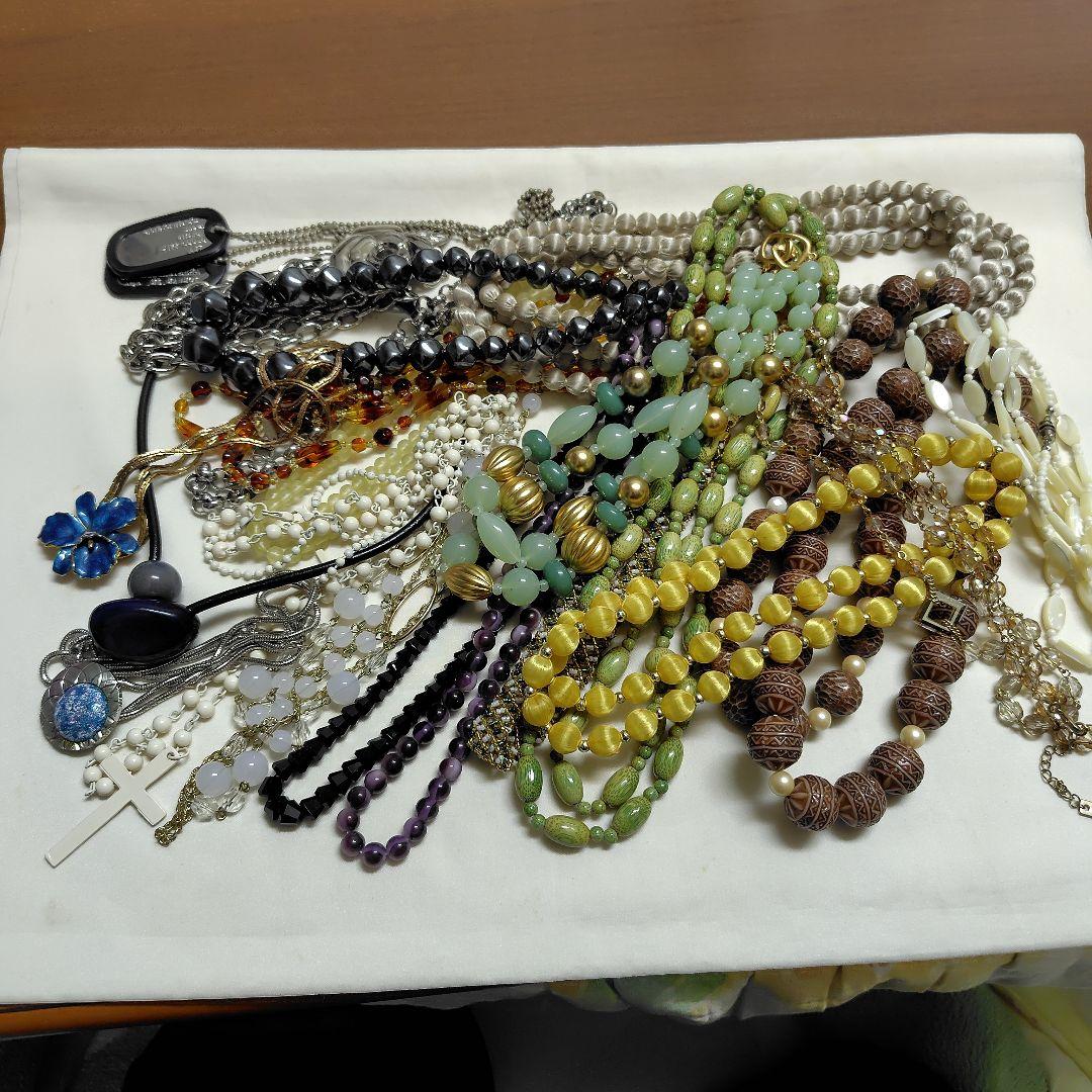 まとめ売り ネックレスセット レトロ ロング クロス 2連 - メルカリ